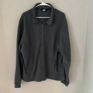 LAND END'S MEN'S GREY FLEECE JACKET SIZE XL